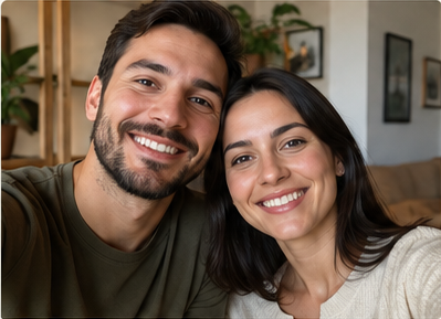 Fernanda S. e o marido, clientes do Dinheiro a Dois